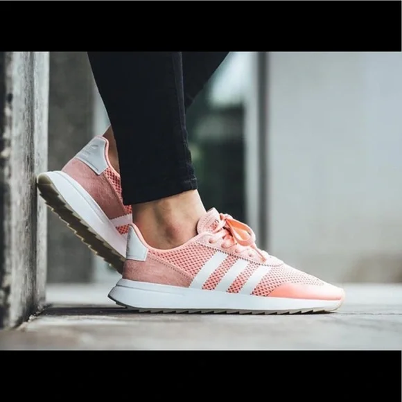 Adidas Flashback Pink Coral Haze White Sneaker 7.5